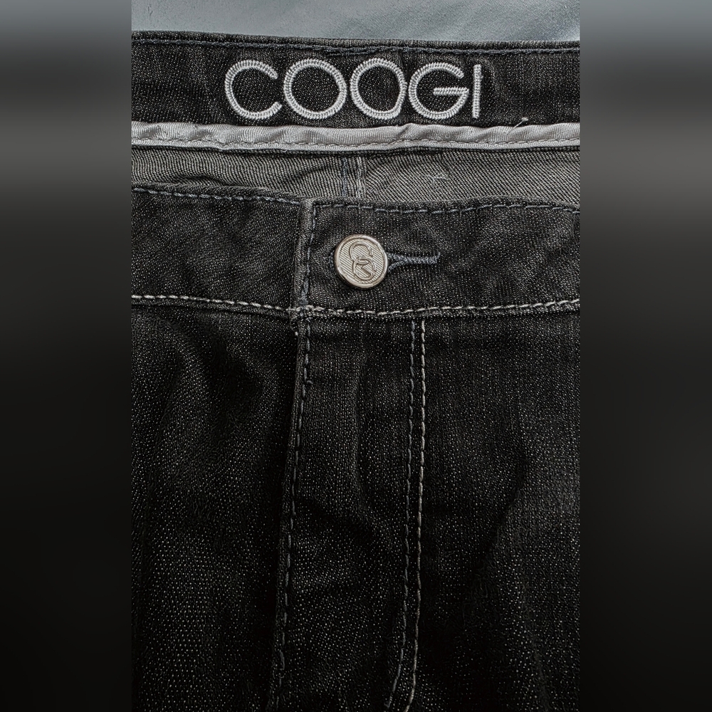 COOGI Black Faded Embroidered Straight Leg Women's Jeans Size 15/16 (Junior Sz) - Picture 5 of 10